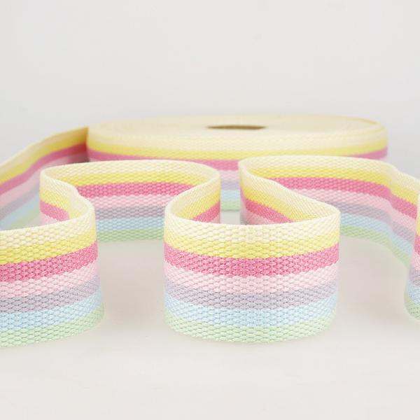 Gurtband Mehrfarbig 40mm Breit Pastel